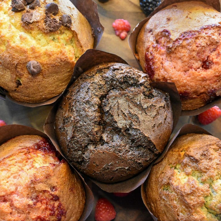 Muffin Selection at Our Cafe